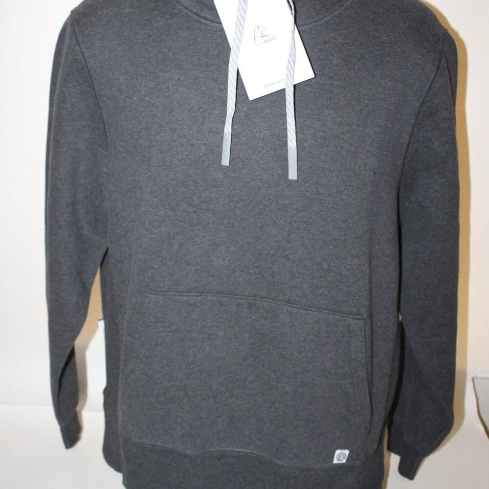 RHOBACK Huddle Hoodie Mens Size L Heather Midnight Black Sweatshirt NEW